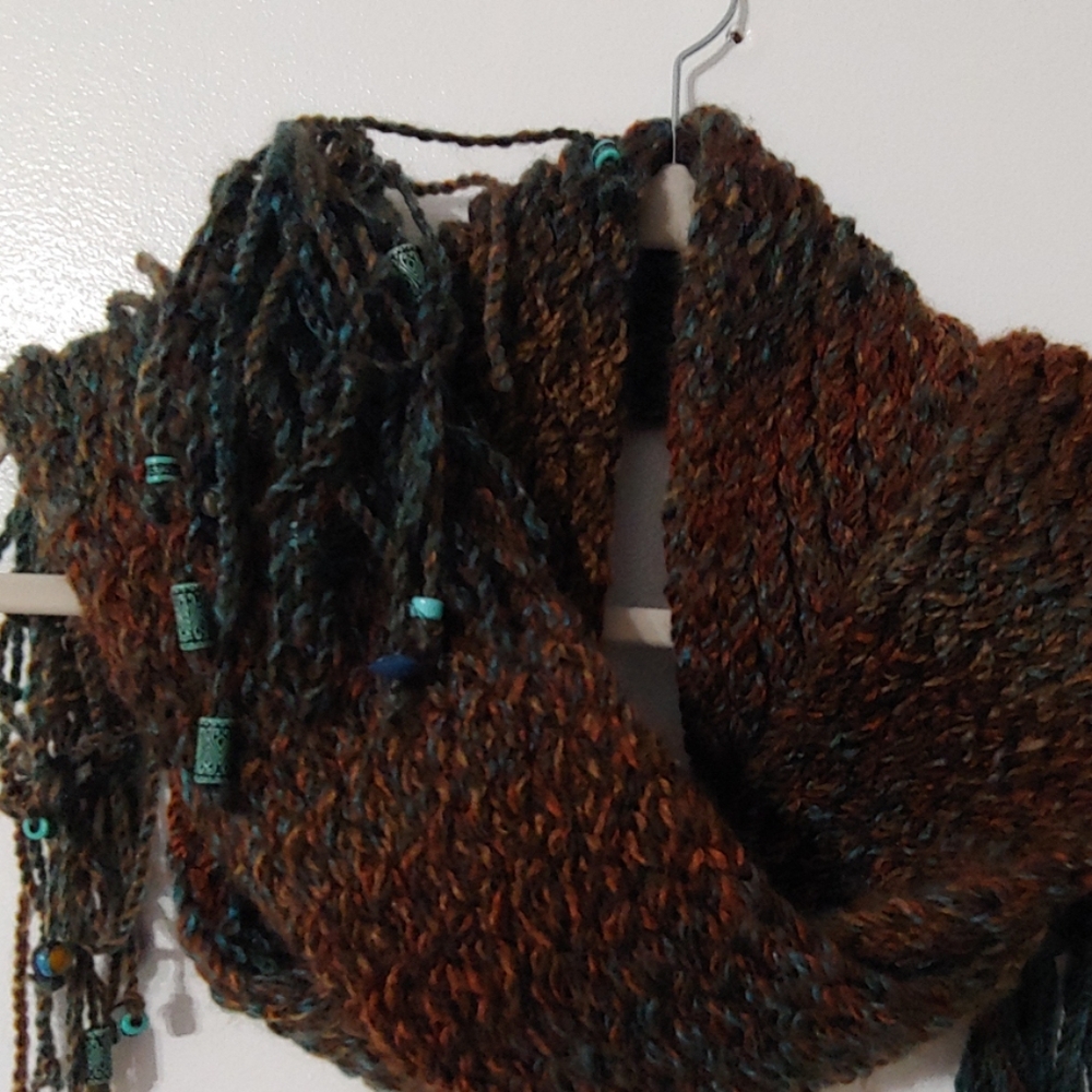 6 foot Scarf beaded